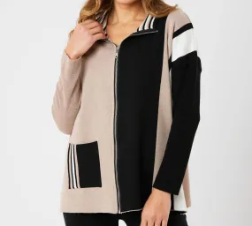 Angel Apparel - Two Tone Stripe Detail Jacket