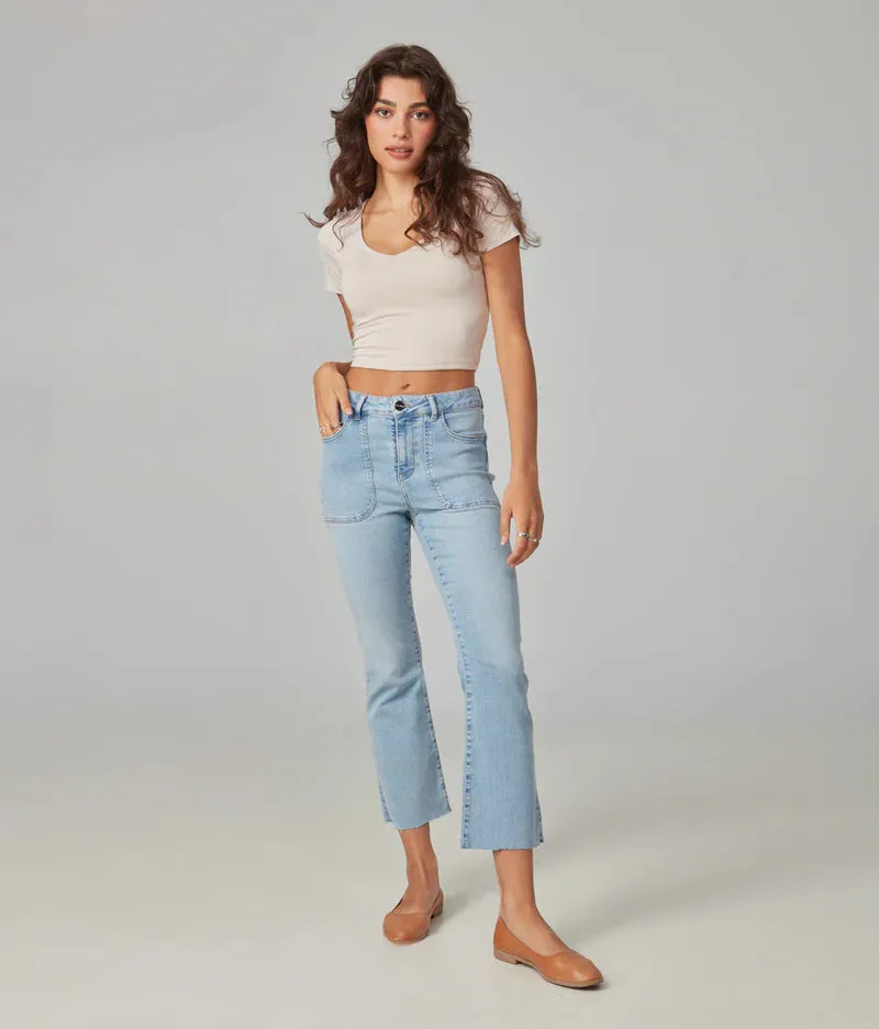 Billie High Rise Bootcut Jeans 28" Inseam Dusty Sky