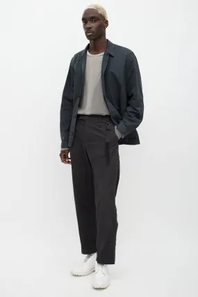 Black Five Pocket Cuffed Trousers