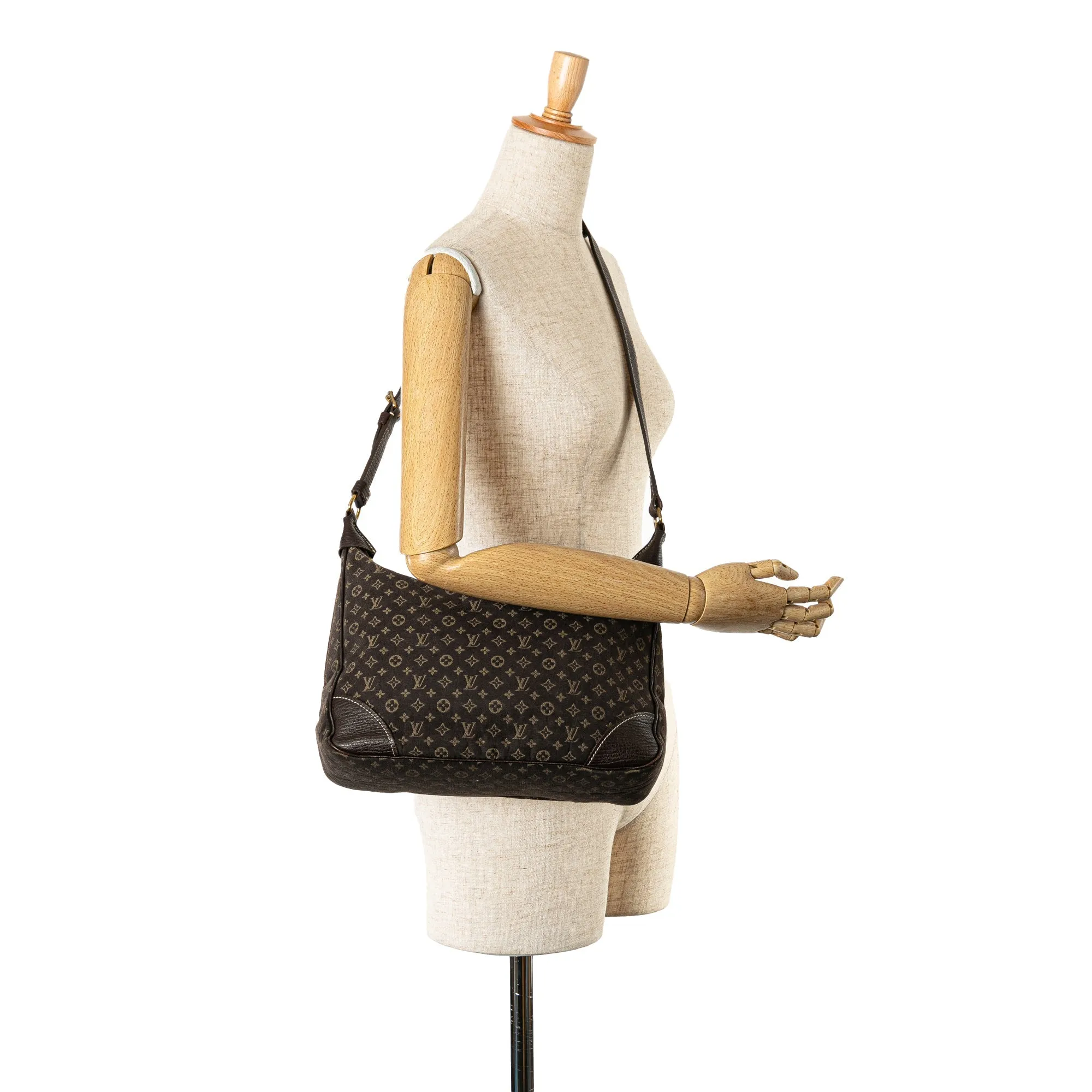 Black Louis Vuitton Monogram Mini Lin Boulogne Shoulder Bag