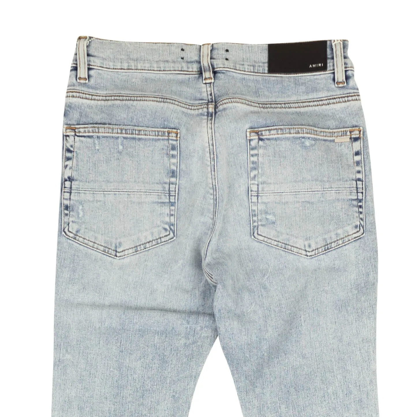 Blue Pajama Art Patch Skinny Jeans