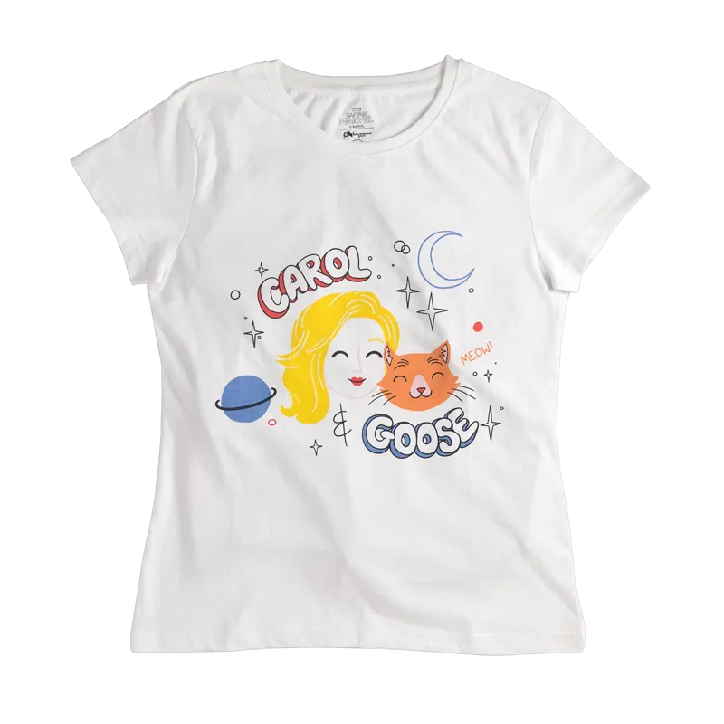 Carol & Goose Captain Marvel  Light Grey Womens Tops