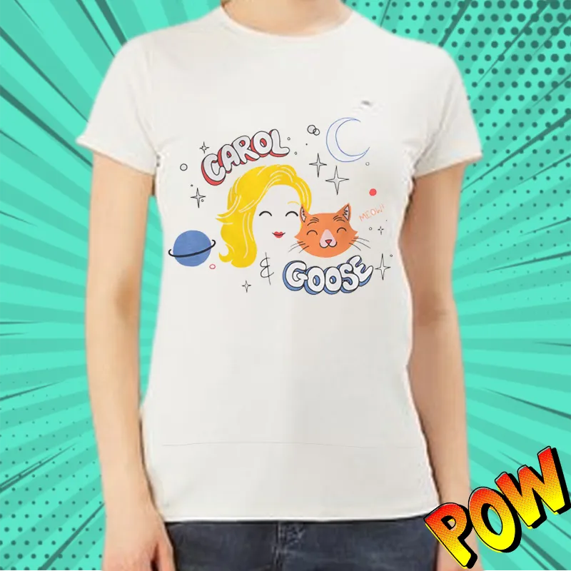 Carol & Goose Captain Marvel  Light Grey Womens Tops