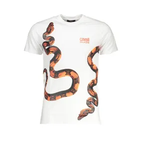 Cavalli Class White Cotton Men's T-Shirt