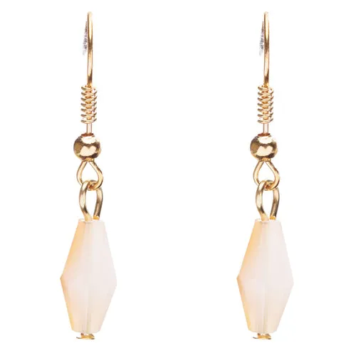 Classic Stylish Beautiful Formica Y Drop Simple Statement Necklace Set Peach