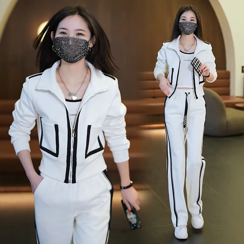 Fashion Casual Loose Long Sleeve Sports Suit for Woman