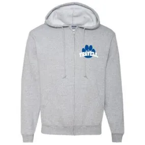 FULL ZIP HOODED SWEATSHIRT / ATHLETIC GRAY