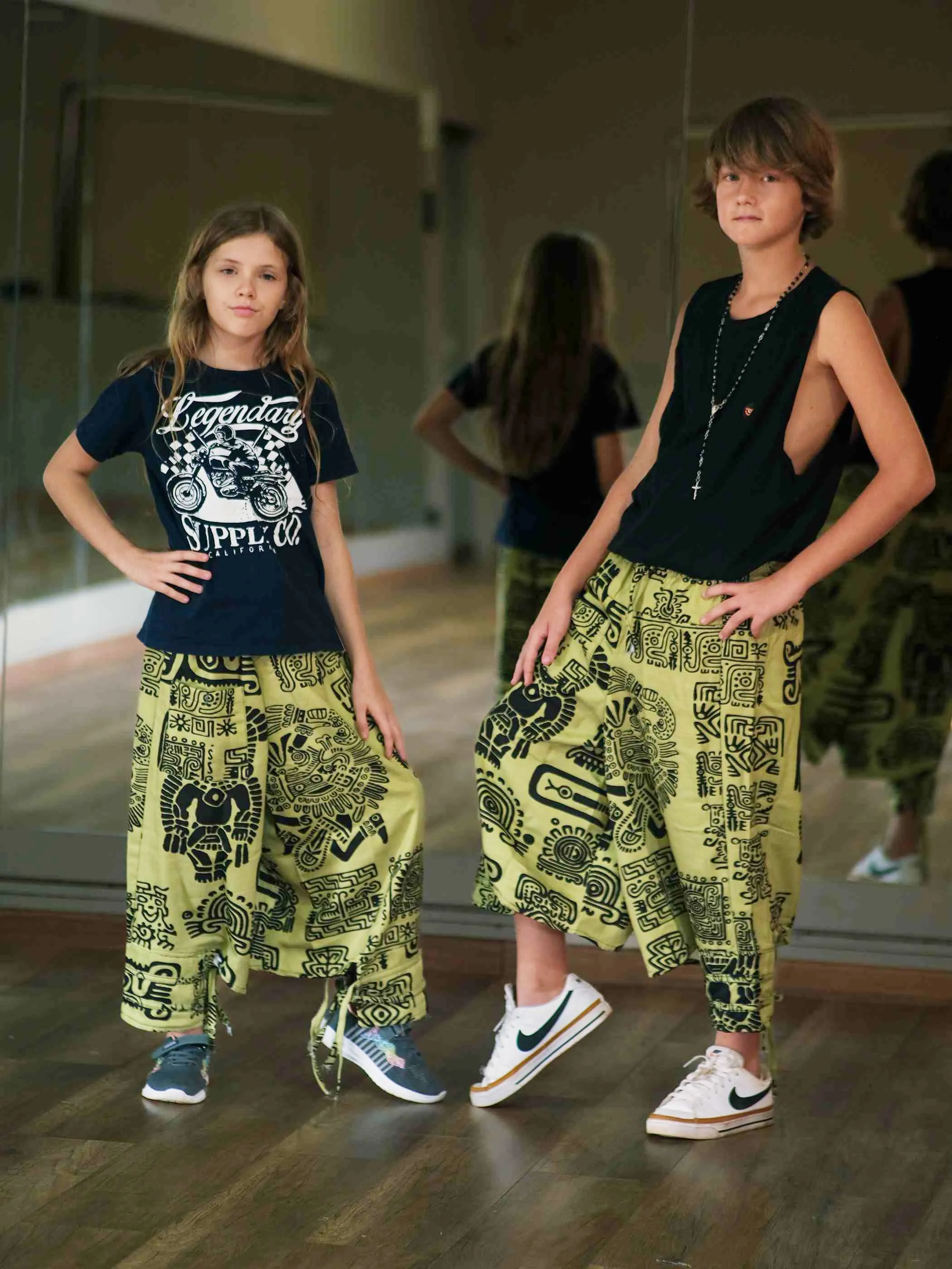 Girl's Kids Arabic Print Hippy Harem Pant For Dance