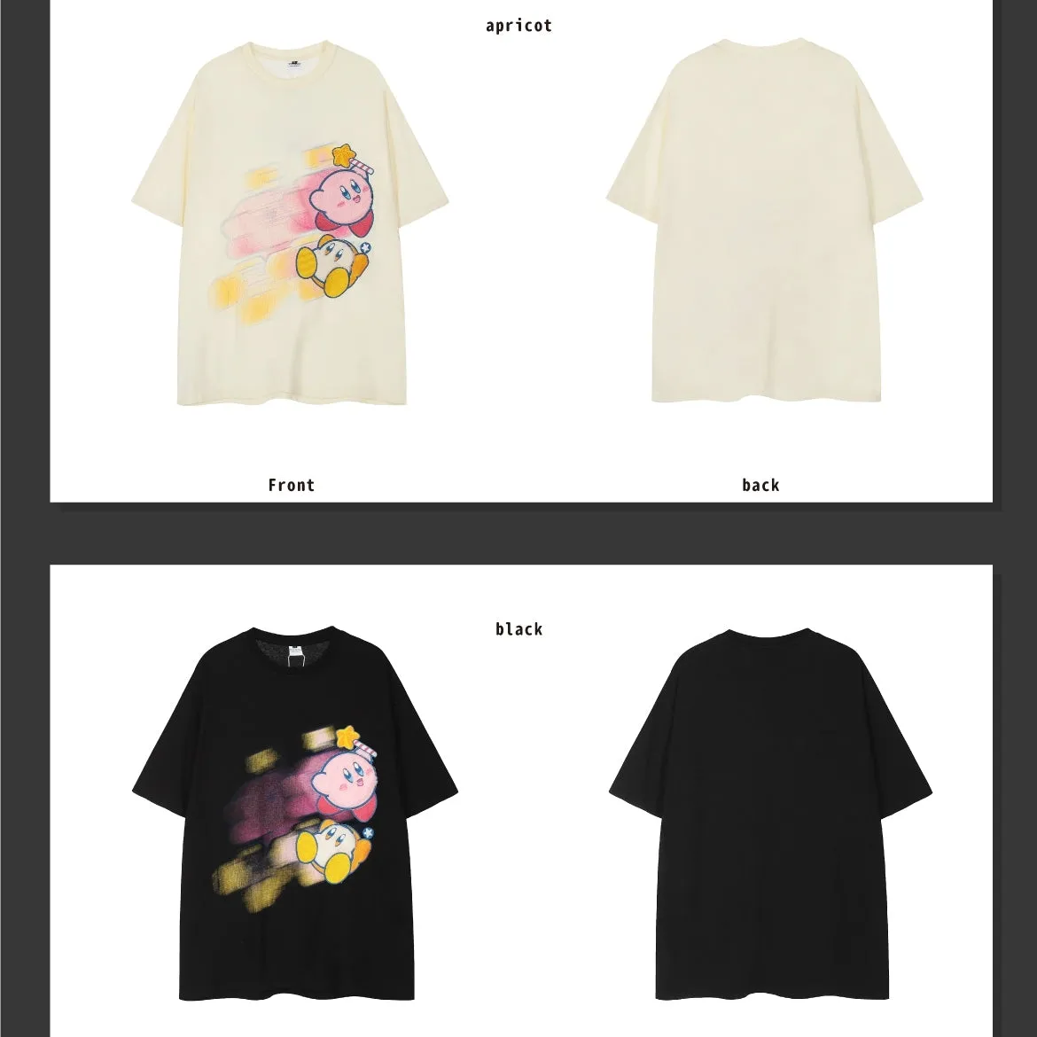Kawaii Sweet Style Kirby Printed T-shirt