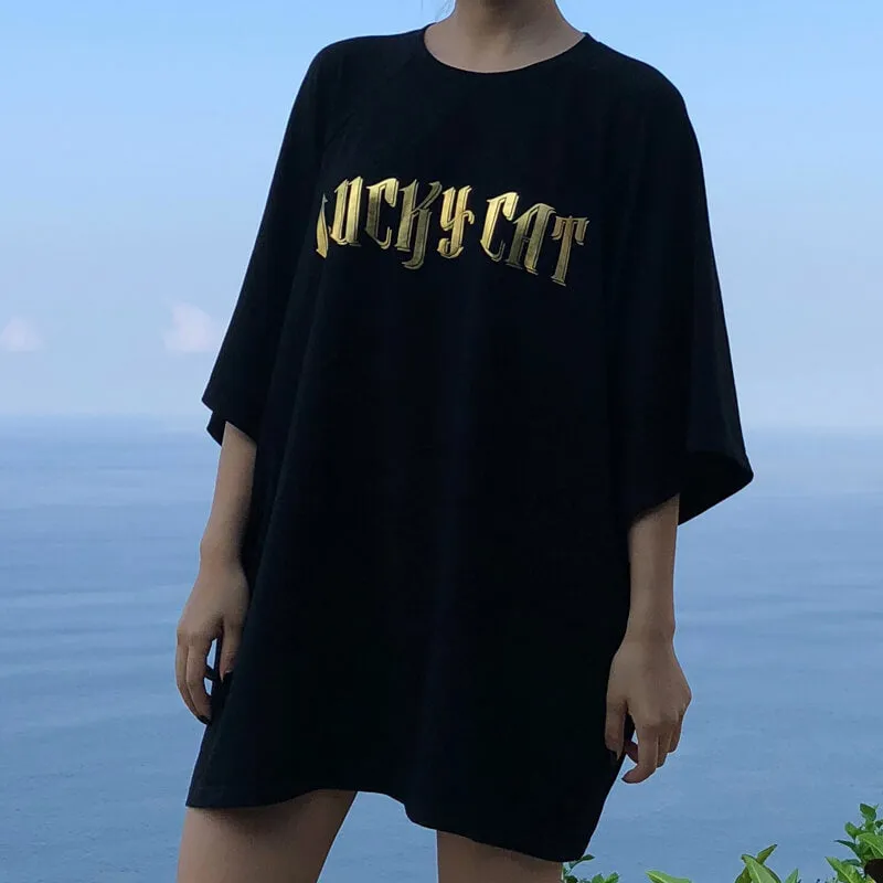 Lucky Cat Oversized T-Shirt