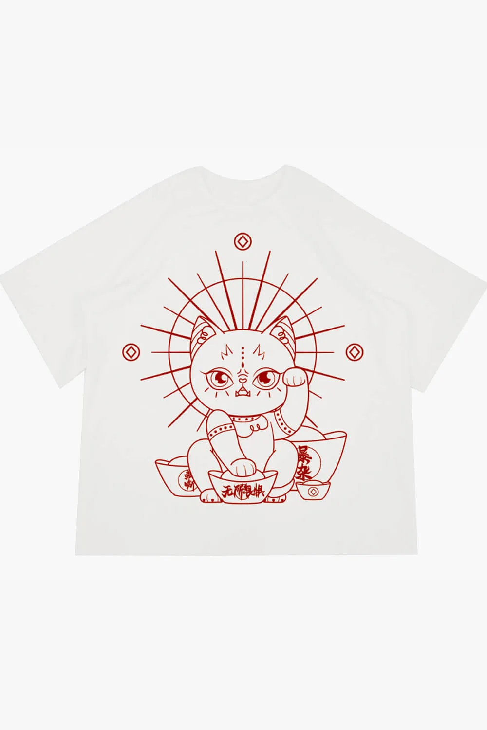 Lucky Cat Oversized T-Shirt