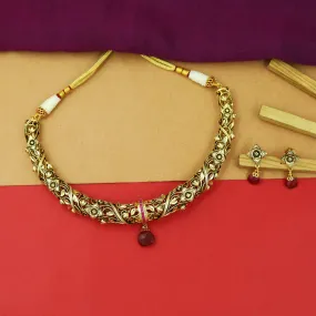 Round Neck Hasli Antique Necklace Set 5303-7