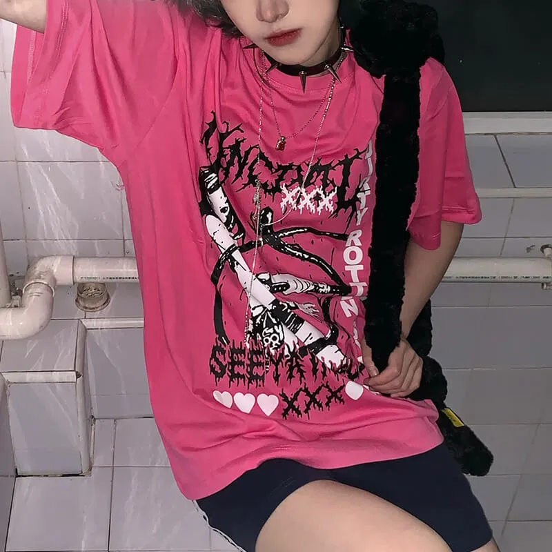 See You in Hell Whip Anime Girl T-Shirt