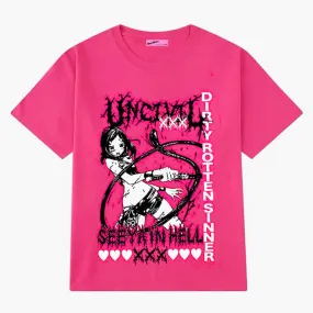 See You in Hell Whip Anime Girl T-Shirt