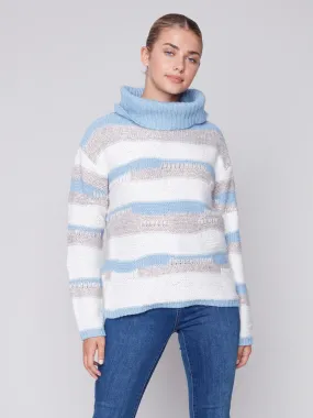 Striped Sweater with Sequins - Snowflake