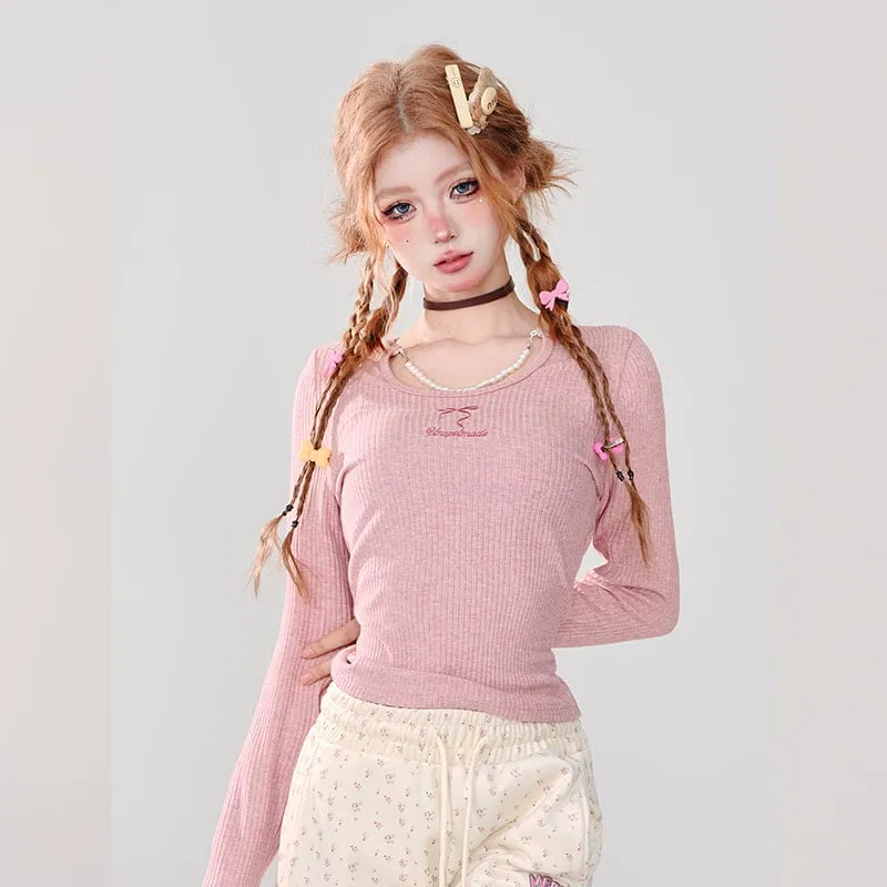 Summer Sweet Girl Style Slim Fit Long Sleeve T-shirts