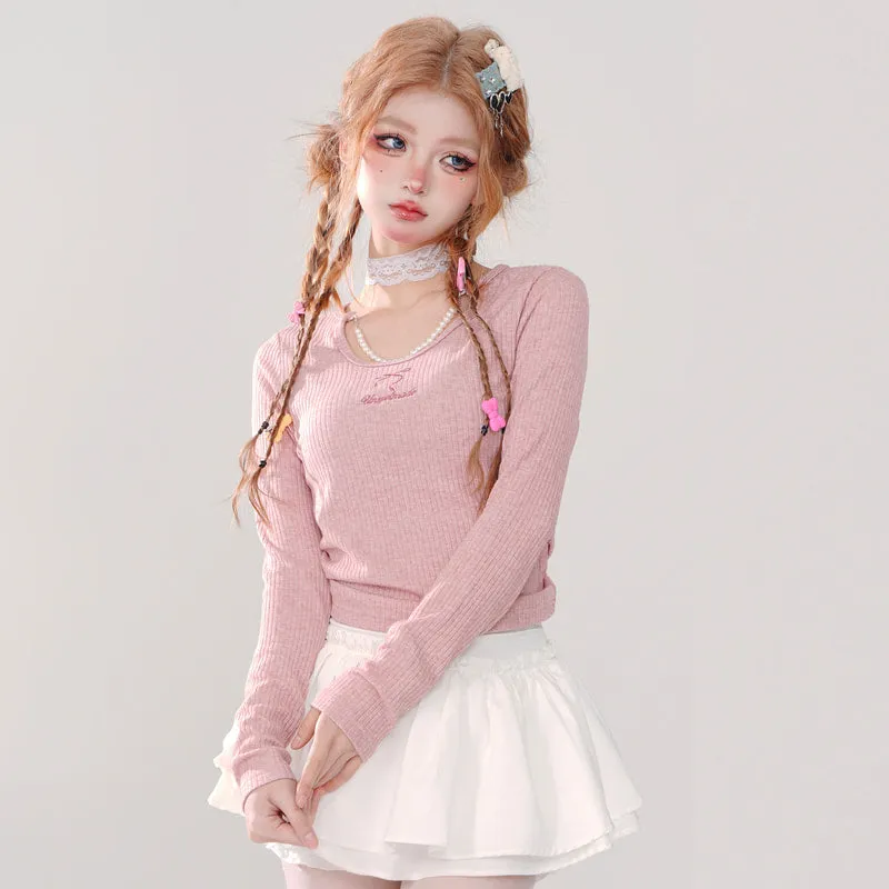 Summer Sweet Girl Style Slim Fit Long Sleeve T-shirts