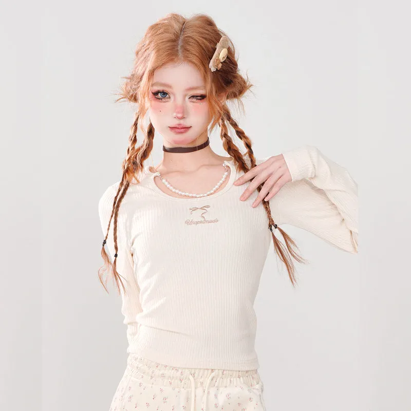 Summer Sweet Girl Style Slim Fit Long Sleeve T-shirts