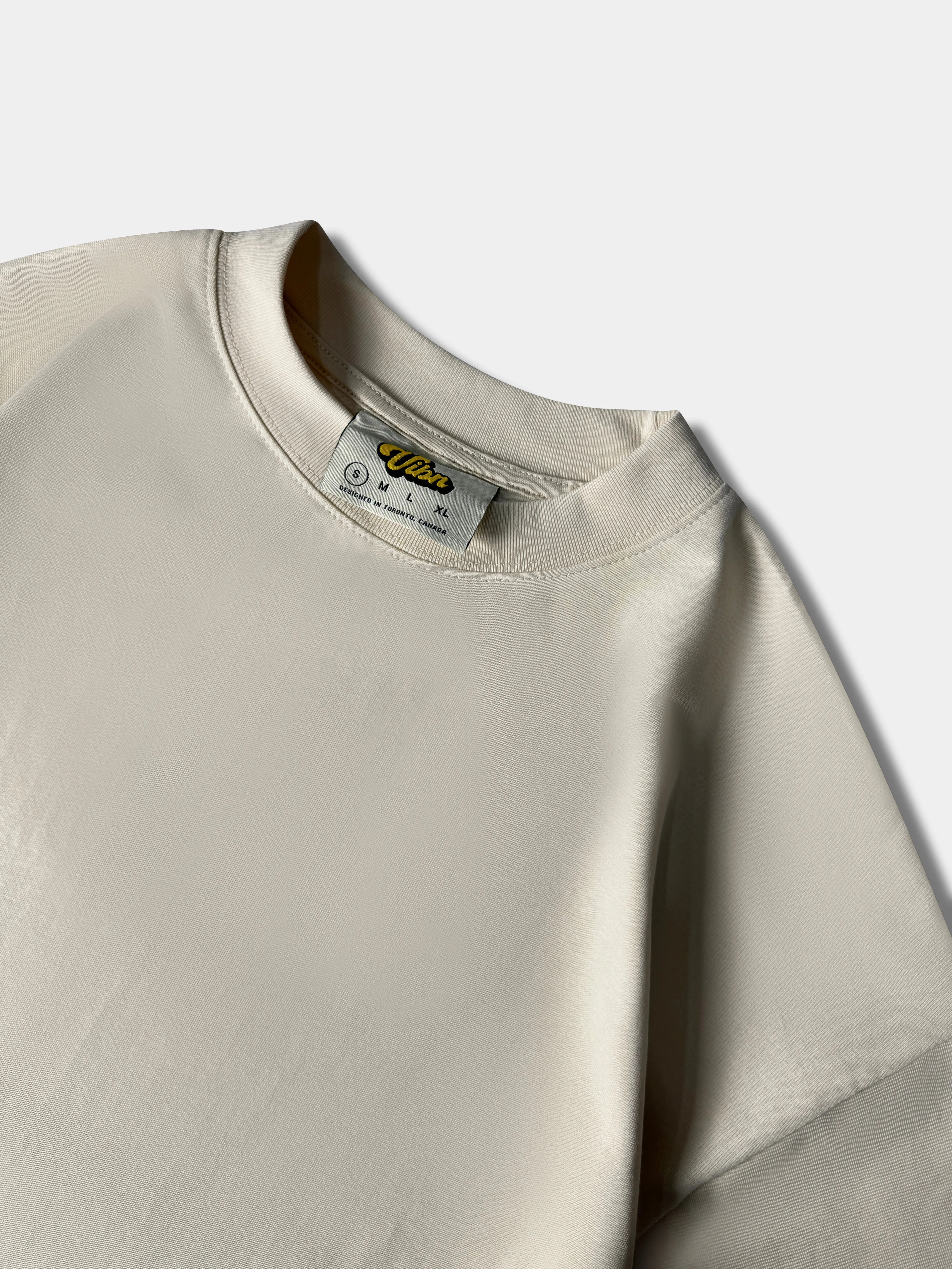 Vibn Luxury Heavyweight Blank T-Shirt - Cream
