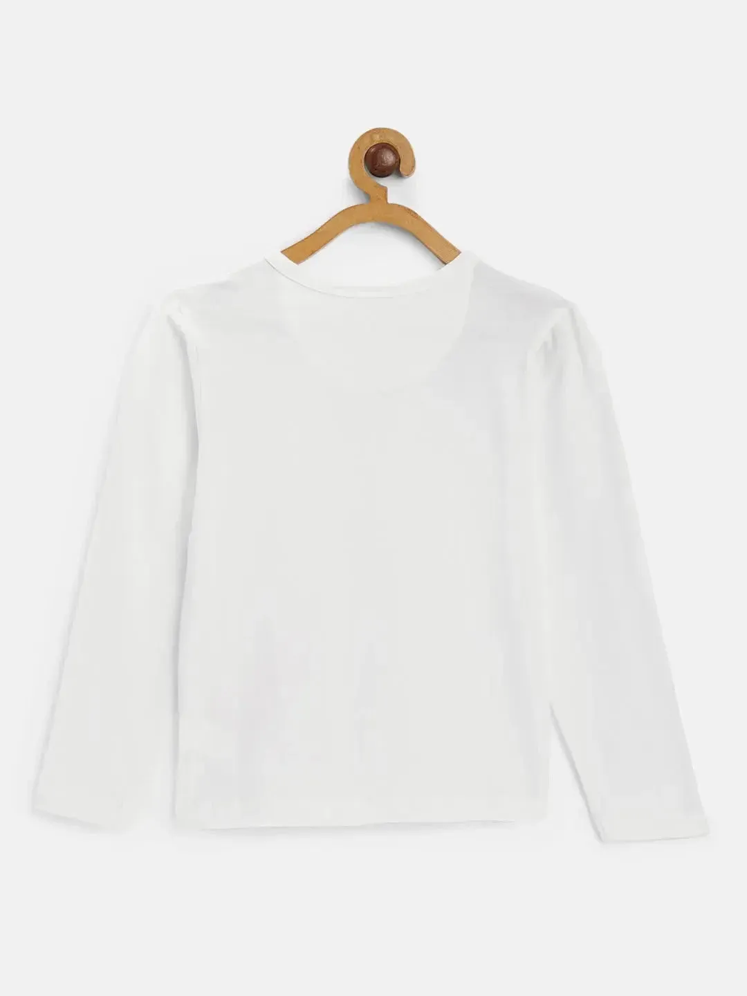 White Anchor Graphic Printed Round Neck Cotton T-shirt